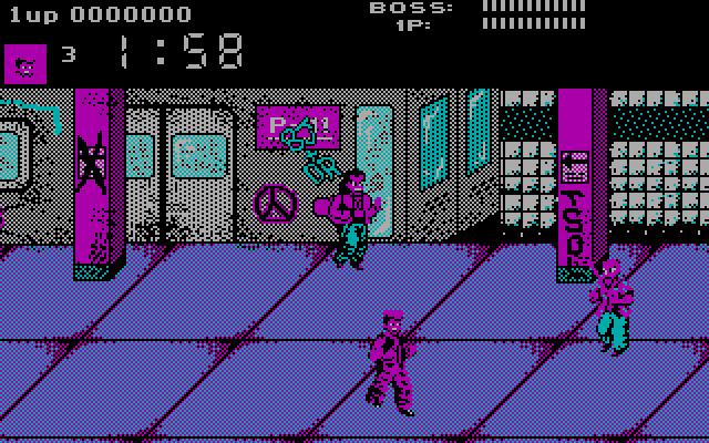 Renegade IBM PC/Compatibles Screenshot: Game start.