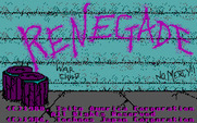 Renegade for IBM PC/Compatibles - Title screen.