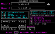 Renegade for IBM PC/Compatibles - Game options screen.