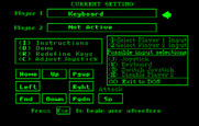Renegade for IBM PC/Compatibles - The main game settings menu.