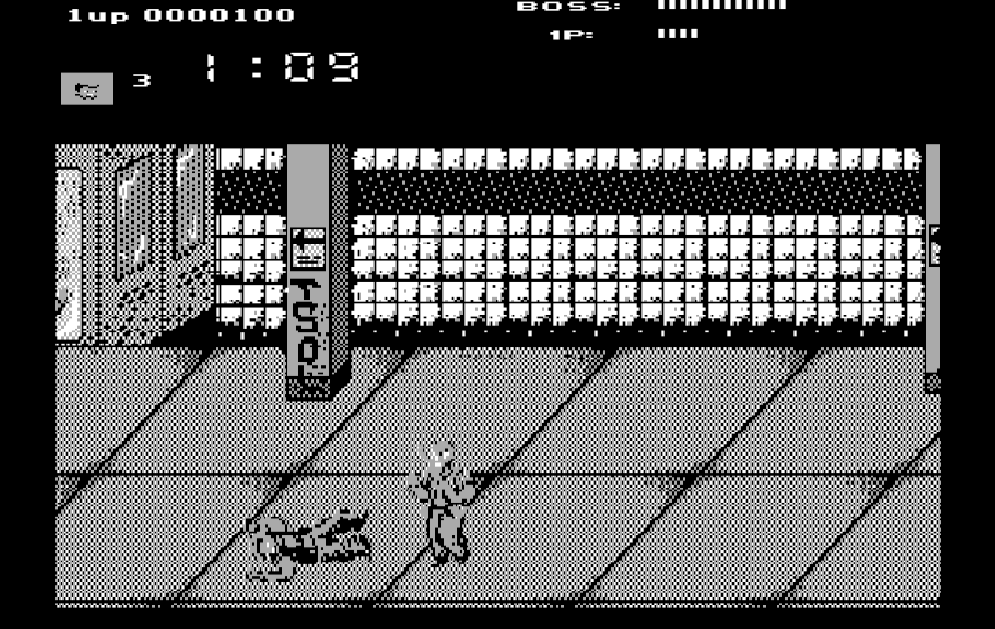 Renegade IBM PC/Compatibles Screenshot: I've been knocked down...