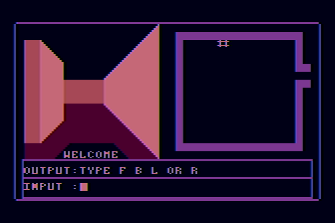 Prisoner 2 Atari 8-bit Screenshot: Welcome, the game begins!