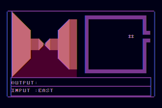 Prisoner 2 Atari 8-bit Screenshot: Lost in a maze, it seems...