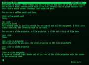 Hollywood Hijinx for Amstrad PCW - Looking at some slides...