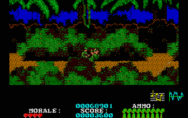 Platoon Atari ST Screenshot: An enemy attacks!