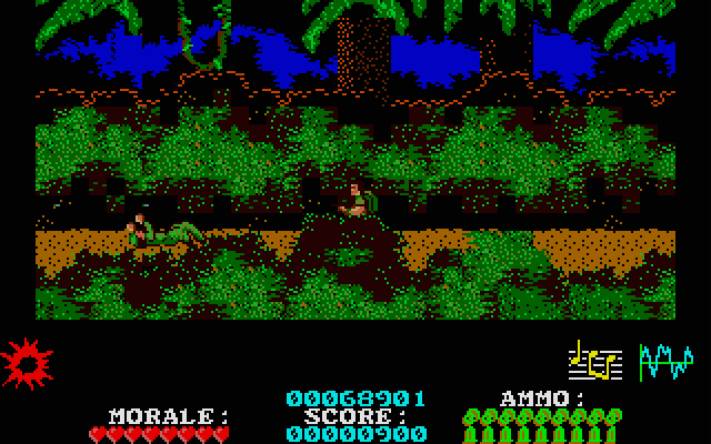 Platoon Atari ST Screenshot: One opponent down...