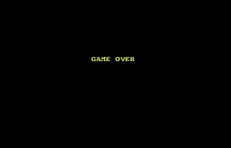 Platoon Commodore 64 Screenshot: Game over.