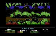 Platoon for Commodore 64 - An opponent dodges my fire!