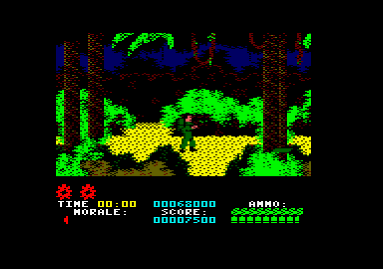 Platoon Amstrad CPC Screenshot: Lost in the forrest...