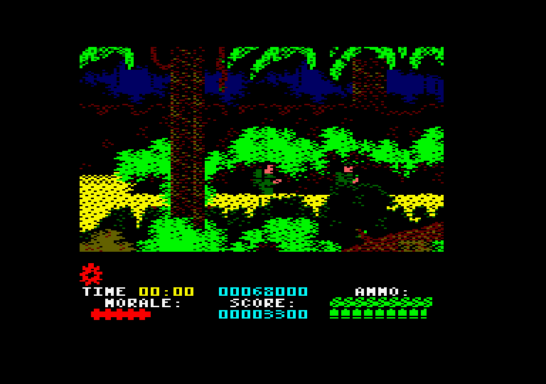 Platoon Amstrad CPC Screenshot: Trapped in a dead end...