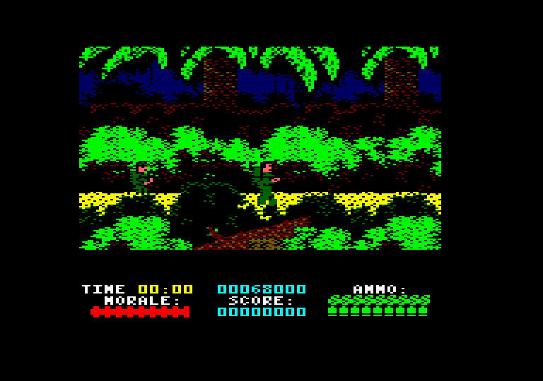 Platoon Amstrad CPC Screenshot: Game start.