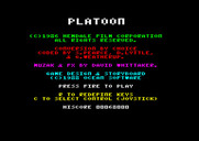 Platoon for Amstrad CPC - Title screen.