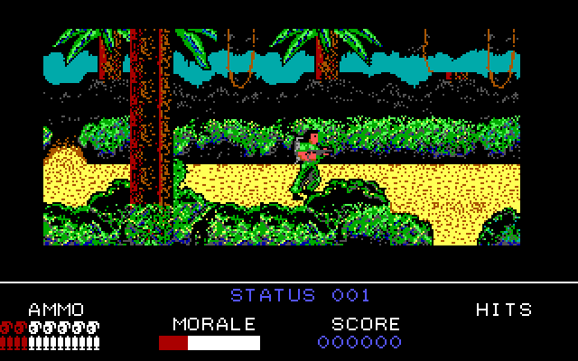 Platoon IBM PC/Compatibles Screenshot: The game begins here.