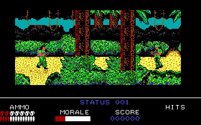 Platoon IBM PC/Compatibles Screenshot: Sometimes the path is blocked.