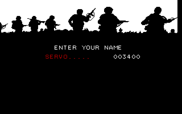 Platoon IBM PC/Compatibles Screenshot: A new high score!