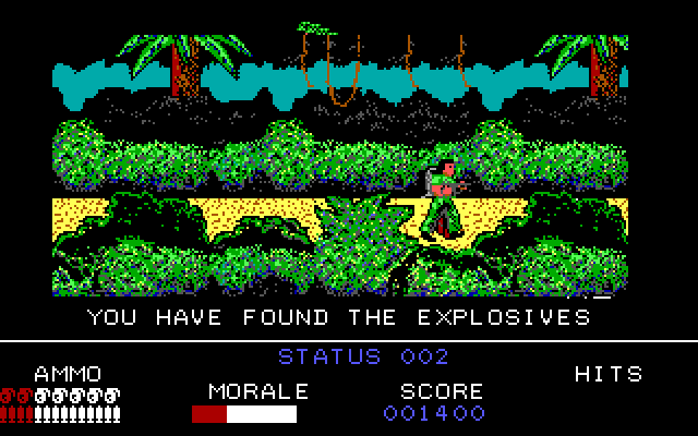 Platoon IBM PC/Compatibles Screenshot: Found the explosives!