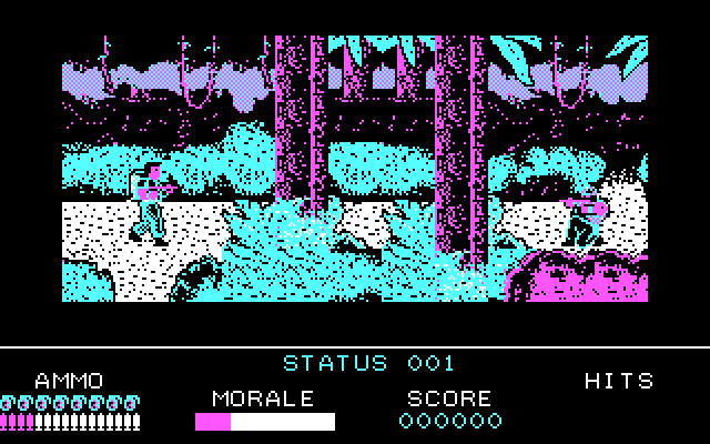 Platoon IBM PC/Compatibles Screenshot: Sometimes you'll encounter dead ends.