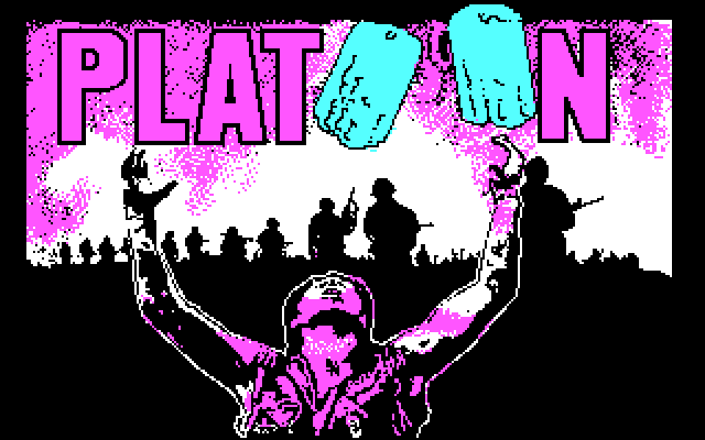 Platoon IBM PC/Compatibles Screenshot: Title screen.