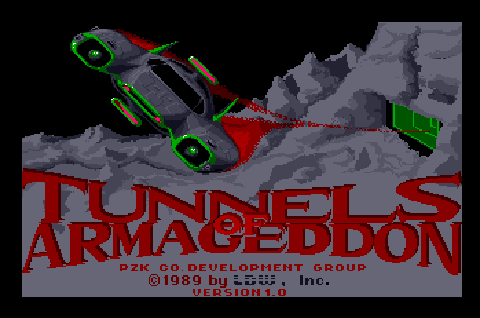 Tunnels of Armageddon Apple IIgs Screenshot: Title screen.