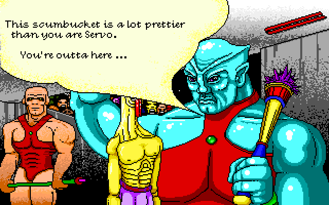 Tongue of the Fatman IBM PC/Compatibles Screenshot: There are also a lot of ways to lose!