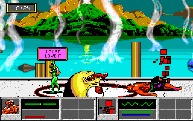 Tongue of the Fatman IBM PC/Compatibles Screenshot: Victory! I just love it...