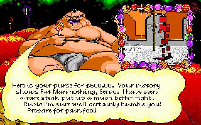 Tongue of the Fatman IBM PC/Compatibles Screenshot: On to the next round...