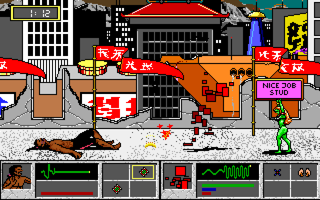Tongue of the Fatman IBM PC/Compatibles Screenshot: Nice Job!