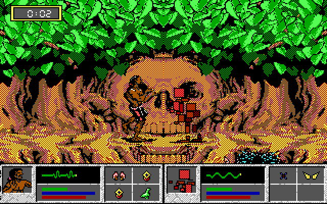 Tongue of the Fatman IBM PC/Compatibles Screenshot: A fight begins!