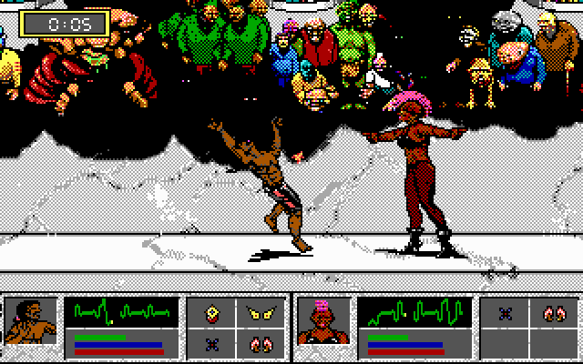 Tongue of the Fatman IBM PC/Compatibles Screenshot: Ouch, I'm hit!