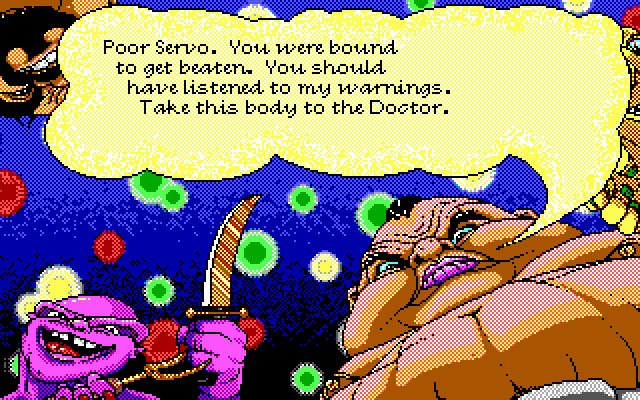 Tongue of the Fatman IBM PC/Compatibles Screenshot: If you lose....