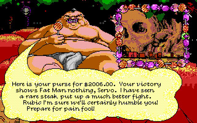 Tongue of the Fatman IBM PC/Compatibles Screenshot: I won, so on to the next round!