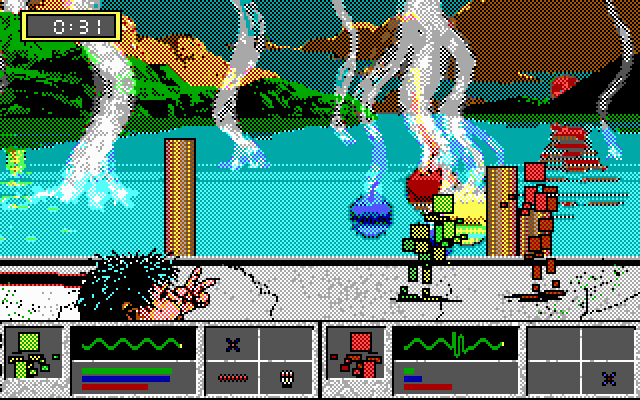 Tongue of the Fatman IBM PC/Compatibles Screenshot: I'm losing so far...