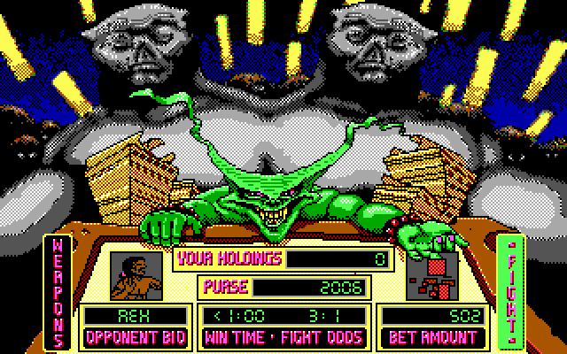 Tongue of the Fatman IBM PC/Compatibles Screenshot: Time to place your bets!