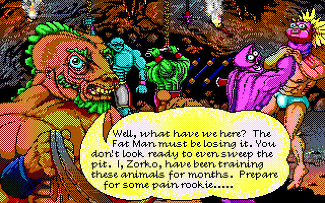 Tongue of the Fatman IBM PC/Compatibles Screenshot: Welcome to the game!
