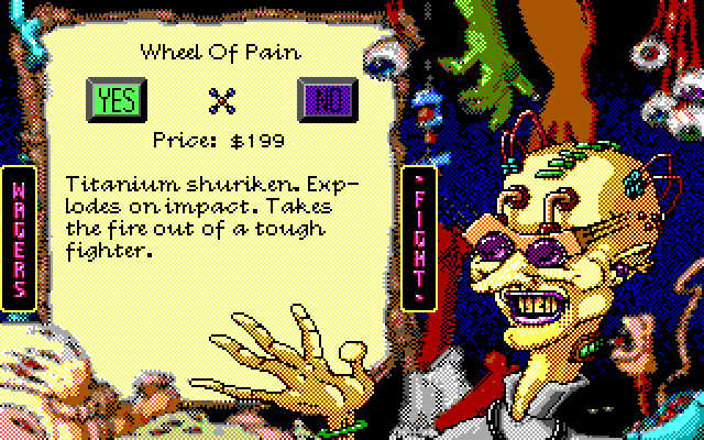 Tongue of the Fatman IBM PC/Compatibles Screenshot: Description of an item.