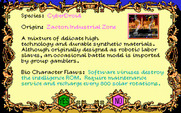 Tongue of the Fatman for IBM PC/Compatibles - CyberDroid character information.