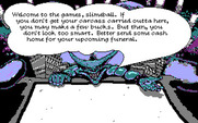 Tongue of the Fatman for IBM PC/Compatibles - Welcome to the games, slimeball!