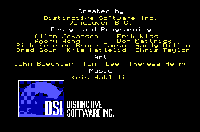 Duel: Test Drive II, The Apple IIgs Screenshot: Credits screen.
