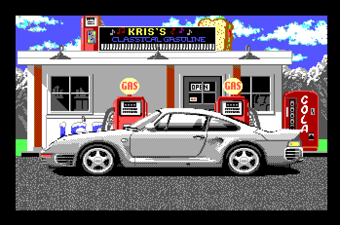 Duel: Test Drive II, The Apple IIgs Screenshot: Arrived at another checkpoint...