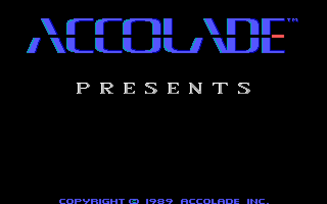 Duel: Test Drive II, The IBM PC/Compatibles Screenshot: Accolade logo.