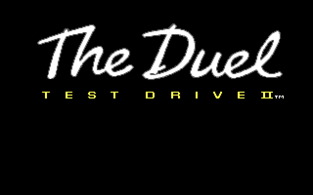 Duel: Test Drive II, The IBM PC/Compatibles Screenshot: The Duel: Test Drive II title screen