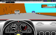 Duel: Test Drive II, The for IBM PC/Compatibles - Don't crash into the cliffs on this section of road...