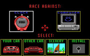 Duel: Test Drive II, The for IBM PC/Compatibles - The main menu.