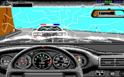 Duel: Test Drive II, The for IBM PC/Compatibles - Crashing head on into cops is not recommended.