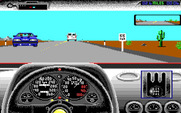 Duel: Test Drive II, The for IBM PC/Compatibles - The game begins; don't crash into other cars!