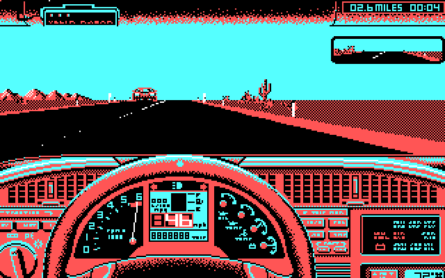 Duel: Test Drive II, The IBM PC/Compatibles Screenshot: The game begins...
