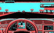 Duel: Test Drive II, The for IBM PC/Compatibles - This section of road has a lot of trees.