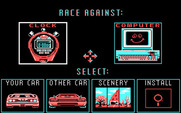 Duel: Test Drive II, The for IBM PC/Compatibles - The main menu.