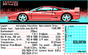 Duel: Test Drive II, The for IBM PC/Compatibles - Details about the Ferrari F40.