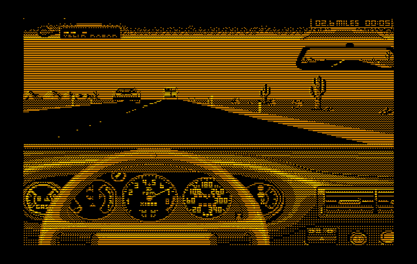 Duel: Test Drive II, The IBM PC/Compatibles Screenshot: The game begins.
